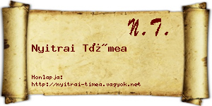 Nyitrai Tímea névjegykártya